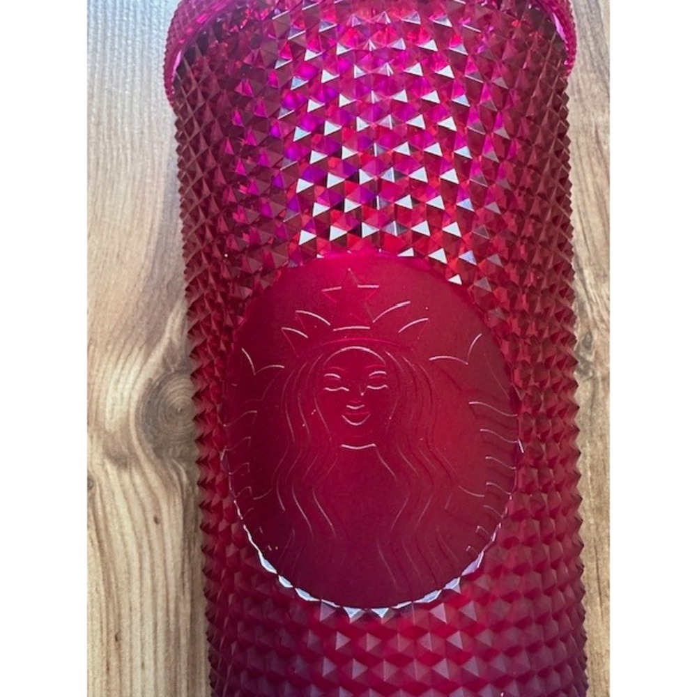 Starbucks Disney World Red Studded Tumbler 24 oz Cold Cup with Straw - Picture 3 of 5